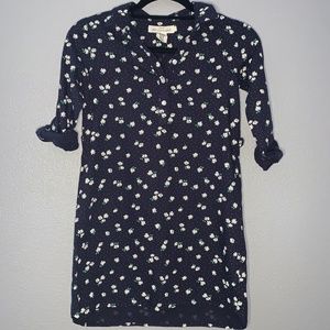 LOGG Navy Blue Girls Flower Dress- 9-10Y